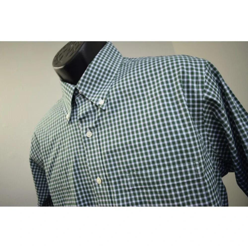 Brooks Brothers Regent Dress Shirt Plaid Non-Iron Stretch Long Sleeve Mens 16-34